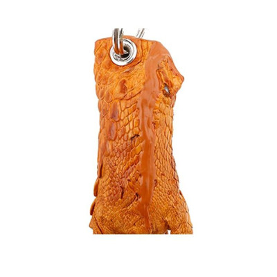 Móc khóa Huy Hoàng da cá sấu gai đuôi màu vàng HC8217