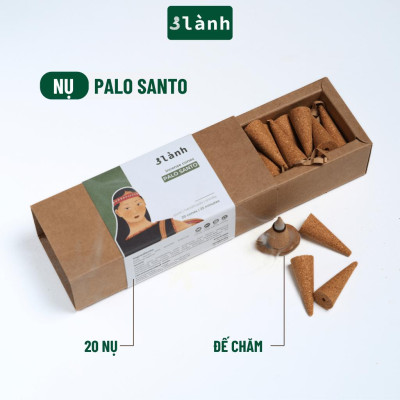 Nụ Thủ Công Palo Santo 3 Lành Hộp 20 Nụ 100 % Tự Nhiên Tặng Kèm Đế Chăm, Không Hóa Chất, Xông Thơm