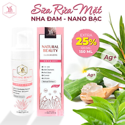 Sữa rửa mặt Nha Đam Nano Bạc NATURAL BEAUTY CLEANSERS