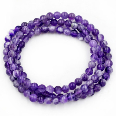 [Mệnh Hỏa, Thổ] Bộ Vòng Chuỗi, Tràng Hạt Phong Thủy 108 Hạt Đá Thạch Anh Tím Than 6 ly - Tràng Chuỗi Niệm Phật - An Yên - Thịnh Vượng - May Mắn - Tài Lộc