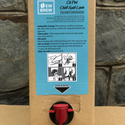 Cà phê chiết xuất lạnh New Brew, Cold Brew, pha sẵn NewBrew BOLD, hộp 2 Kg