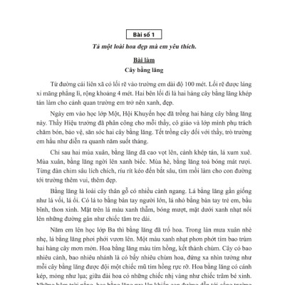 Tuyển Chọn Những Bài Văn Miêu Tả 5 _ML