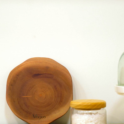 Tấm Lót Tròn Bằng Gỗ Xà Cừ Tự Nhiên - VAGOO - Làm Thủ Công Chống Thấm, Chống Ẩm Mốc, An Toàn Cho Sức Khoẻ