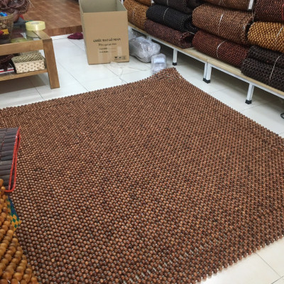 Chiếu Hạt Gỗ Hương Mộc Cao Cấp - Kích Thước 1,8mx2m hạt 1.8cm ( video , hình thật )