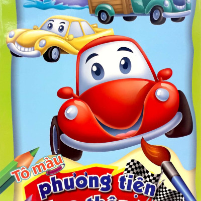 Combo: ( Trọn Bộ 4 Cuốn)  Bộ Sách Tô Màu  Tô màu thế giới khủng long +Tô màu phương tiện giao thông