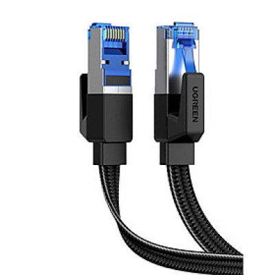 Ugreen UG40175NW190TK 10m 40Gbps 2000mhz dây dẹt Nylon Braided Màu Đen Cáp mạng Cat8 - HÀNG CHÍNH HÃNG
