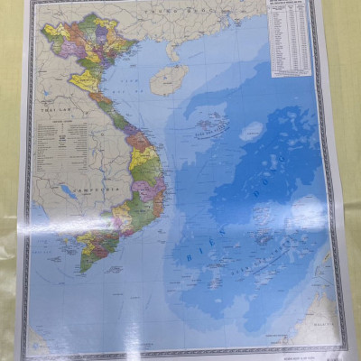 Tranh Việt Nam 34 tỉnh thành ( Ép bóng đẹp - Size A1)