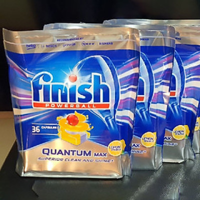 Combo 3 hộp viên rửa bát finish quantum max 36 viên - dùng cho máy rửa bát 