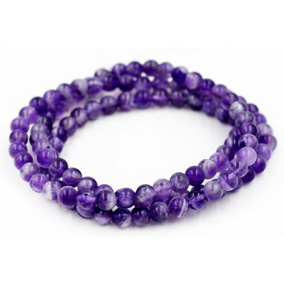 [Mệnh Hỏa, Thổ] Bộ Vòng Chuỗi, Tràng Hạt Phong Thủy 108 Hạt Đá Thạch Anh Tím Than 6 ly - Tràng Chuỗi Niệm Phật - An Yên - Thịnh Vượng - May Mắn - Tài Lộc