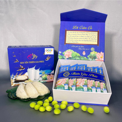 Sữa sen yến Thiên Gia Phúc 150g 10 gói (Hộp cứng)