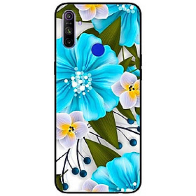 Ốp lưng dành cho Realme C3 mẫu Hoa Xanh Trắng