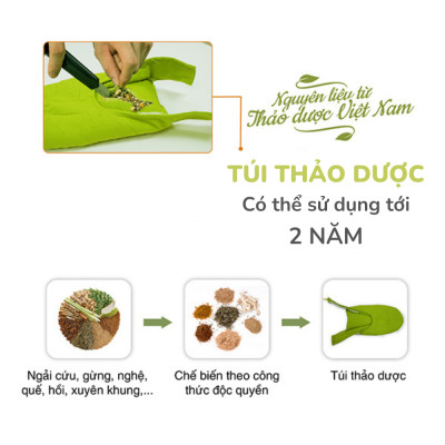 Túi chườm nóng thảo dược giảm đau bàn chân dùng lò vi sóng - Hapaku