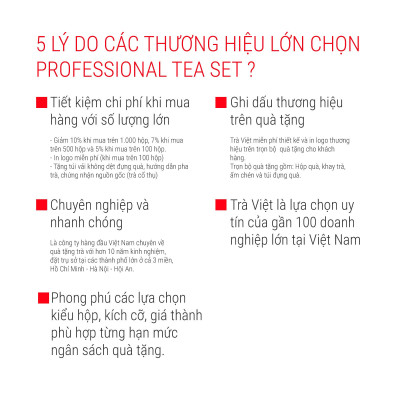 TRÀ VIỆT Hộp Quà Tri Ân Gỗ Thông Trắng New Zealand Cao Cấp