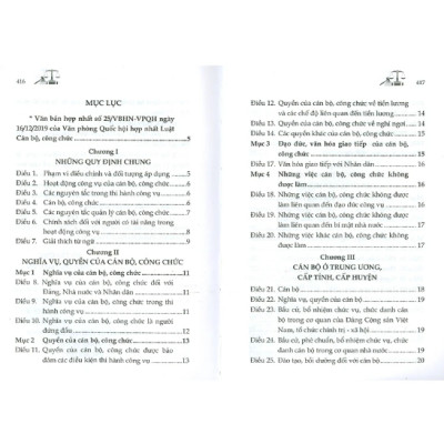 Sách - Luật cán bộ, công chức và VBHD thi hành