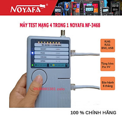 Máy test cáp mạng NF-3468 đa năng (test RJ45, RJ11, USB, BNC) - hàng chính hãng