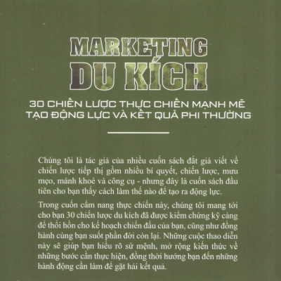 Marketing du kích - 30 chiến lược thực chiến mạnh mẽ tạo động lực và kết quả phi thường