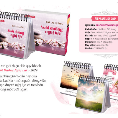 Combo Lịch Bàn 2024 - 365 Ngày Nuôi Dưỡng Nghị Lực Và Nguồn Cảm Hứng Mới