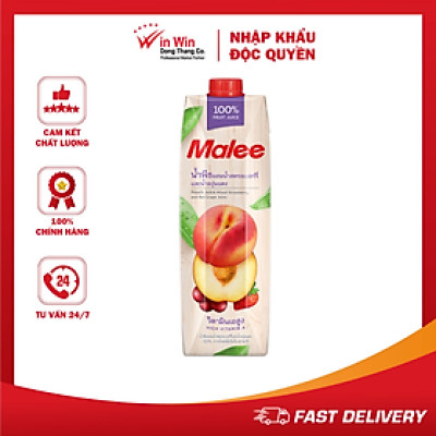 Nước Ép Đào Và Trái Cây Hỗn Hợp Malee 1L - Nhập Khẩu Thái Lan | Malee 100% Peach Juice Mixed Fruit Juice 1L