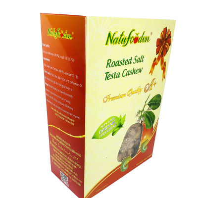 Hạt Điều Lụa Rang Muối Cao Cấp A+ | Hộp quà hoa mai 454g | Naturfoodvn