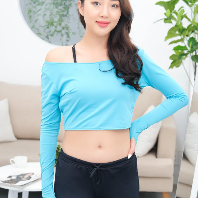 Áo Thể Thao Đa Năng LMcation Stefan Crop Top - Màu xanh dương