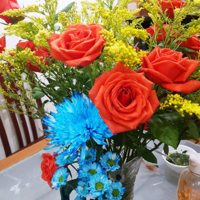 Nước Màu Nhuộm Hoa Tươi Màu Cam Israel (Chai 1 Lít) Color Sodium For Fresh Flowers