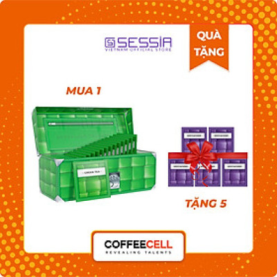 [MUA 1 TẶNG 5] Trà Xanh Với Nhân Sâm Trắng Thượng Hạng COFFEECELL (30 gói x 3g) - Trà nguyên lá ngọt thanh, chát nhẹ, Chống oxy hóa, Tăng cường tập trung - Hàng Chính Hãng