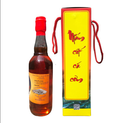 Nước mắm nguyên chất YaTrang 1000ml - Cốt nhỉ cá cơm than, ủ 18 tháng, chai thủy tinh