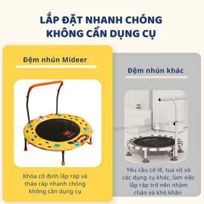 Trampoline cho bé gấp gọn nhà nhún Mideer Kids Trampoline
