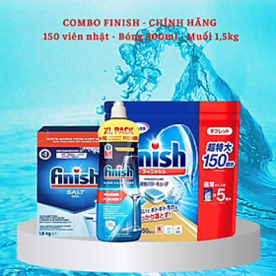 Combo Finish Bột 2,2kg + muối 4kg + bóng 800ml