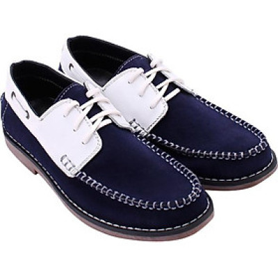 Giày Mọi Nam Huy Hoàng HT7168 - Trắng Phối Xanh