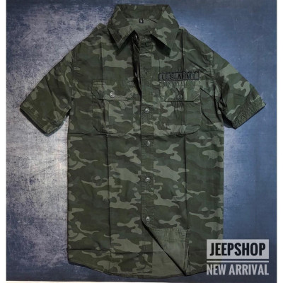 Áo sơ mi ngắn tay US.Army_kaki_túi hộp