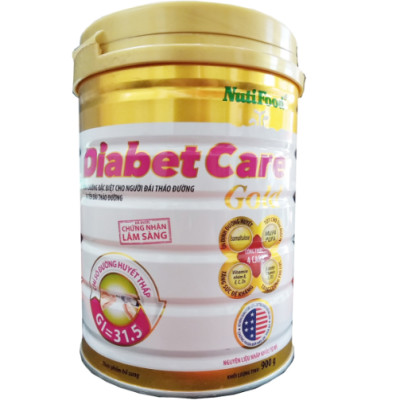 2 hộp Nutifood DiabetCare Gold 900 Gr - Sữa cho người bị bệnh tiểu đường, đái tháo đường. Tặng chiếc khăn lau đa năng mềm mịn.
