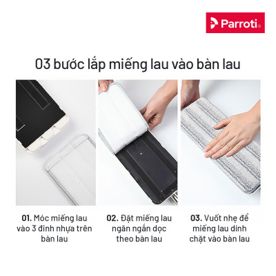 Combo 2 Miếng Lau Nhà Parroti ProMAX - Kích Thước 38 x12 CM