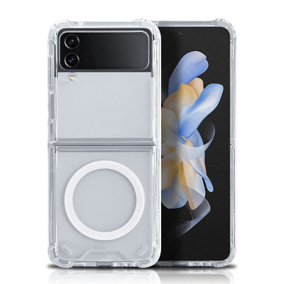 Ốp lưng chống sốc trong suốt hỗ trợ sạc Maqsafe cho Samsung Galaxy Z Flip 3 / Z Flip 4 hiệu Likgus Maqsafe Magetic Case siêu mỏng 1.5mm, độ trong tuyệt đối, chống trầy xước, chống ố vàng, tản nhiệt tốt - hàng nhập khẩu