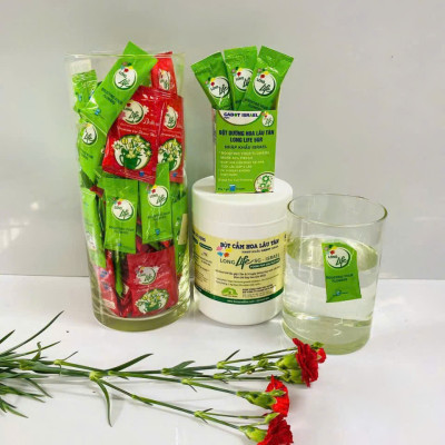 Gói Bột Cắm Hoa Tươi Nhập Khẩu Israel hiệu Longlife 5gr x 1 bình hoa tươi (tổng 30 goi x 30 bình hoa) giữ hoa tươi lâu gấp 2 lần và 14 ngày không thay nước mới