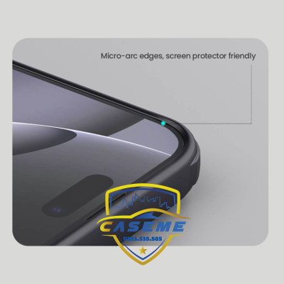 Ốp Lưng Dành Cho iPhone 16 Pro Max Nillkin Dạng Sần Viền Silicon - Hàng Chính Hãng