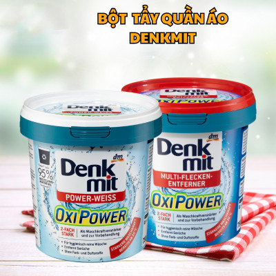 Bột tẩy trắng quần áo Denkmit Oxi Power Đức 750gr tẩy mạnh vết ố bẩn cứng đầu