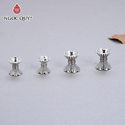 Charm bạc chặn hạt họa tiết - Ngọc Quý Gemstones