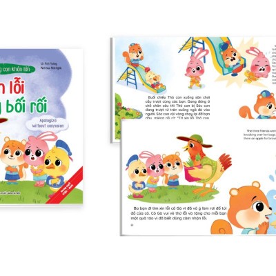 Tủ sách kỹ năng giao tiếp cho bé - Bộ 10 cuốn truyện tranh song ngữ "Cùng con khôn lớn" (Tặng bộ bút bay mực cho bé thỏa sức sáng tạo)