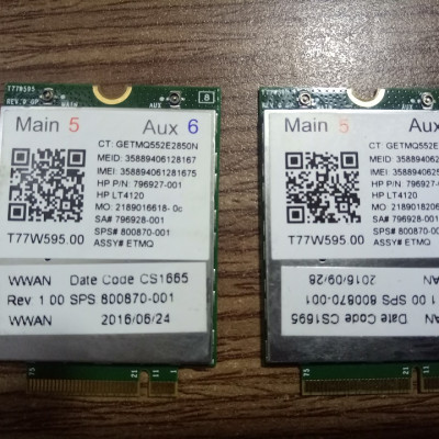 Card WWAN 4G HP lt4120 - dùng cho laptop HP 820 G3,840 G3, 850 G3,Folio 1040 G3, Zbook 14,15,17 (G3,G4) - Hàng chính hãng