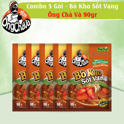 Combo 5 Gói Bò Kho Sốt Vang Ông Chà Và 90gr (Braised Beef Stew Sauce)