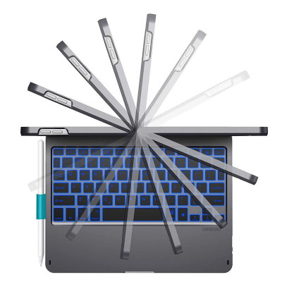 Bao Da Kèm Bàn Phím Không Dây WiWU Waltz Rotating Dùng Cho iPad (Có Khe Cắm Bút Cảm Ứng) - Hàng Chính Hãng