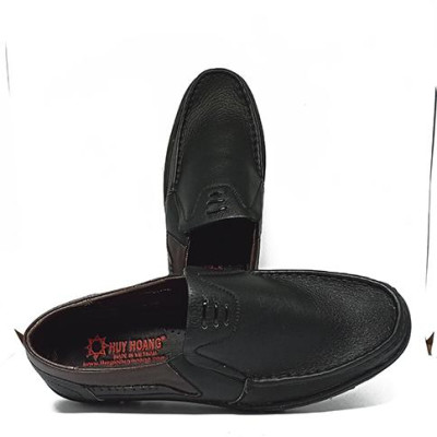 Giày tây nam Huy Hoàng da bò cao cấp màu đen HT7782