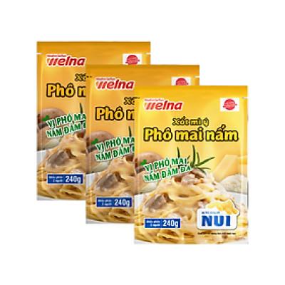 Combo 3 Gói Xốt Mì Ý Nisshin Hương Vị Phô Mai Nấm - Nisshin Seifun Welna Shop
