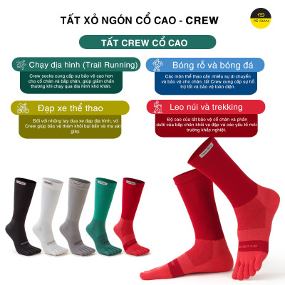 Tất Xỏ Ngón Chạy Bộ OFFICE CHILL Vớ Chuyên Thể Thao Xỏ 5 Ngón Chân Chống Phồng Rộp Vải Coolmax