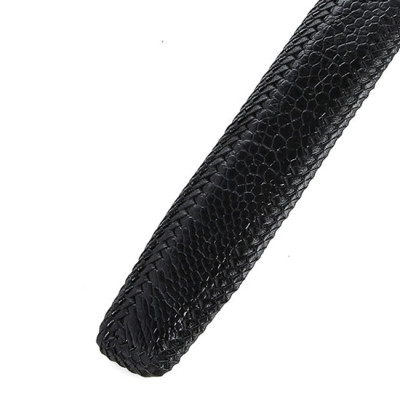 HT4456-60-64-68 - Thắt lưng nam da đà điểu Huy Hoàng đan viền 3,5P màu đen, nâu đất, vàng bò, nâu đỏ