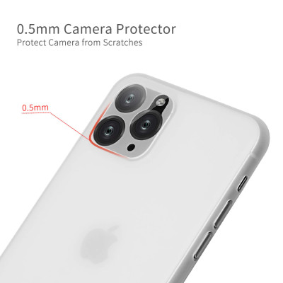 Ốp lưng chống sốc cho iPhone 11 Pro Max (6.5 inch) hiệu Memumi Ultra Thin độ mỏng 0.3mm , có gờ bảo vệ Camera - Hàng nhập khẩu