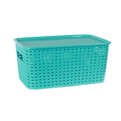 Combo 3 giỏ Hàn Quốc có nắp đậy, đựng đồ đa năng Song Long cỡ nhỏ (29 x 20 x 13)- nhiều màu sắc