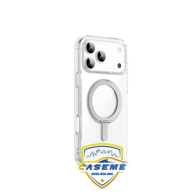 Ốp Lưng Wi wu IShield Ultra MCC-201 Cho iPhone 17, iPhone Air, iPhone 17 Pro, iPhone 17 Pro Max – Trong Suốt, Chống Sốc, Nam Châm, Giá Đỡ 360°  - Hàng Chính Hãng