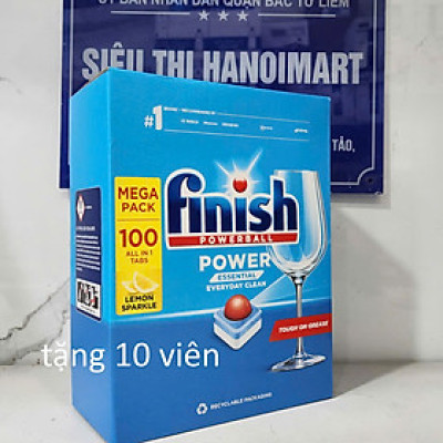 Viên rửa bát Finish Classic 110 viên, viên rửa cao cấp chuyên dùng cho máy rửa bát, nhập khẩu chính hãng